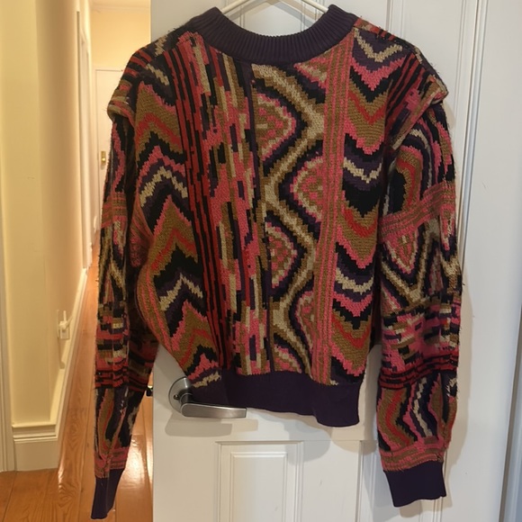 Farm Rio Stripes and Patch Sweater M - Picture 2 of 8